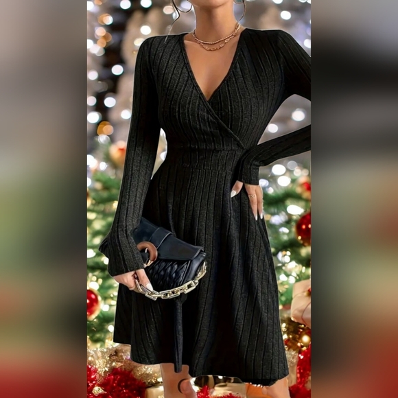 COPY - Black Sweater Dress - Picture 1 of 5